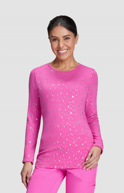 167PR-HibiscusPinkIridescentTwinklePattern-XXS