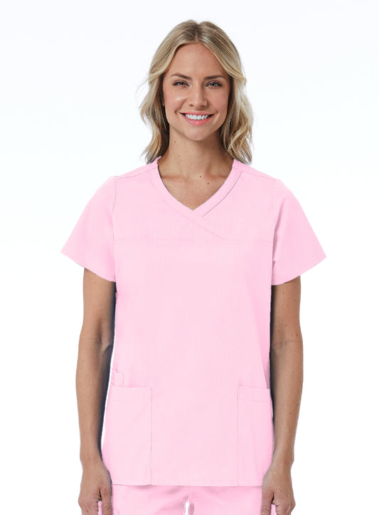 Maevn RedPanda 1726 Women's Mock Wrap Top