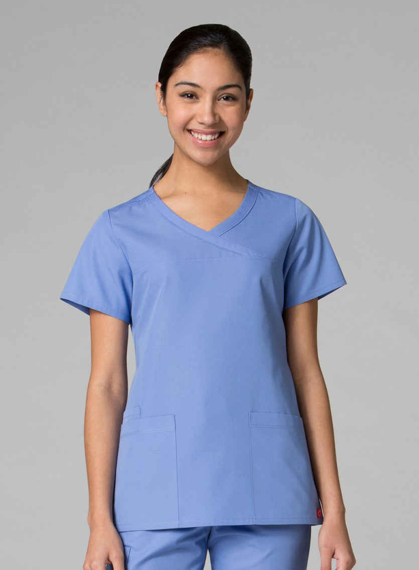 Maevn RedPanda 1726 Women's Mock Wrap Top