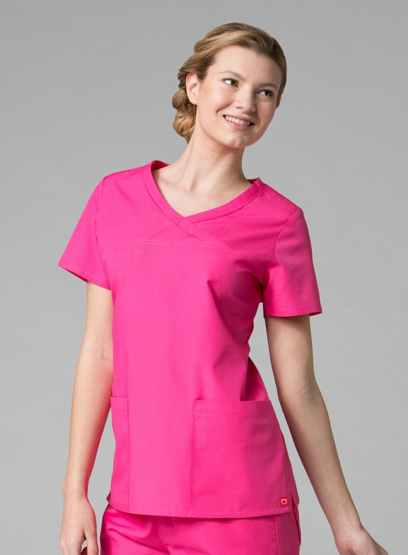 Maevn RedPanda 1726 Women's Mock Wrap Top