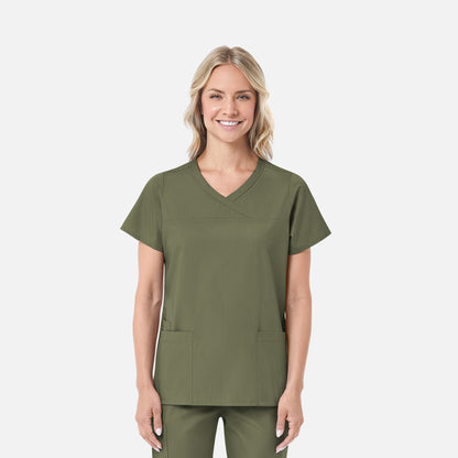 Maevn RedPanda 1726 Women’s Mock Wrap Top