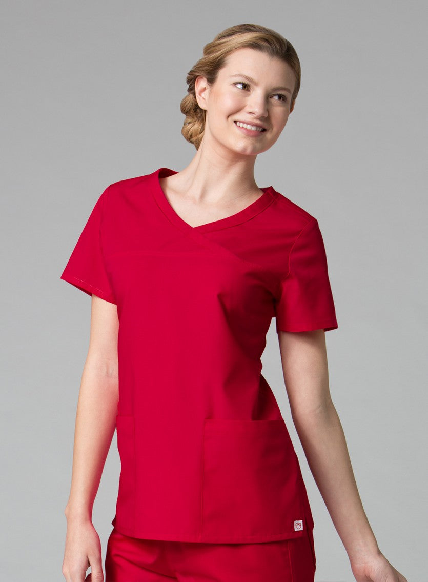 Maevn RedPanda 1726 Women's Mock Wrap Top