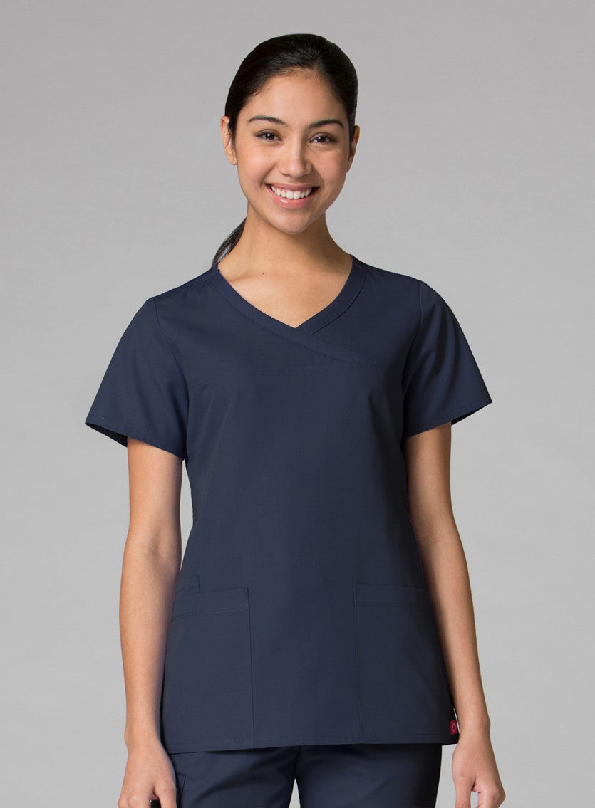 Maevn RedPanda 1726 Women's Mock Wrap Top