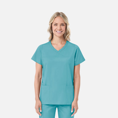 Maevn RedPanda 1726 Women’s Mock Wrap Top