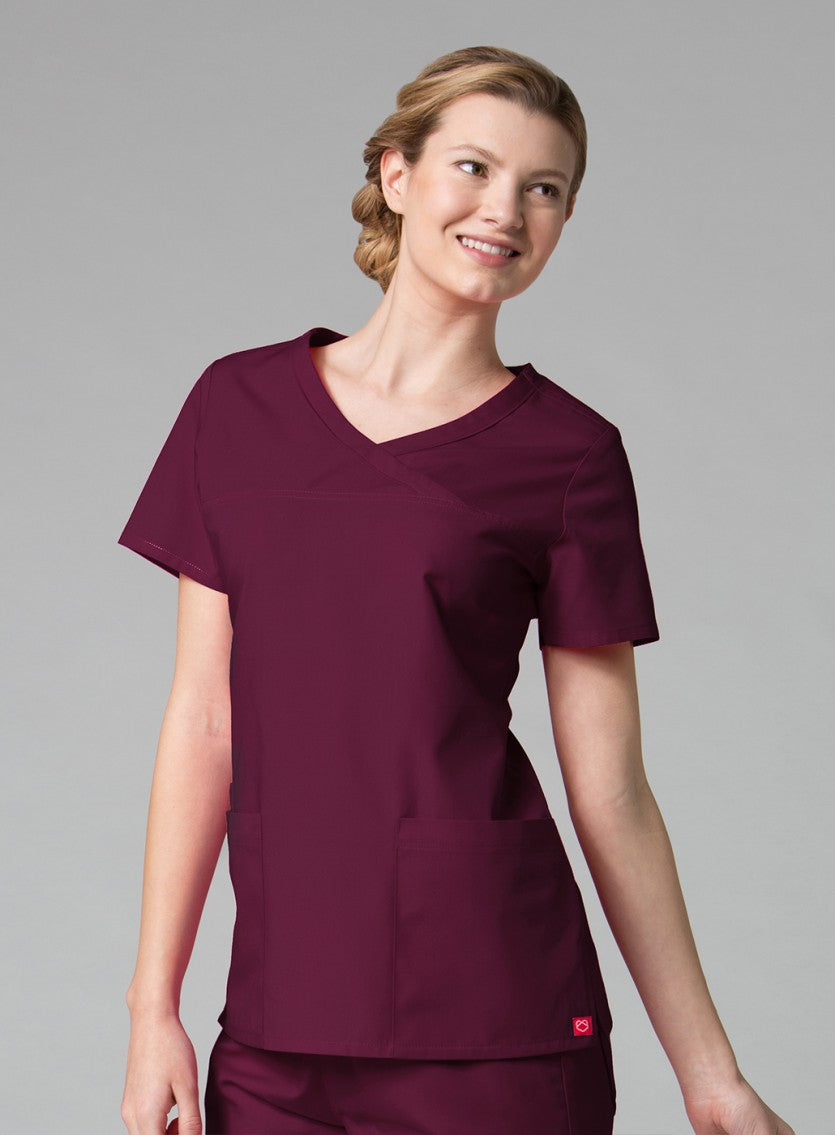 Maevn RedPanda 1726 Women's Mock Wrap Top