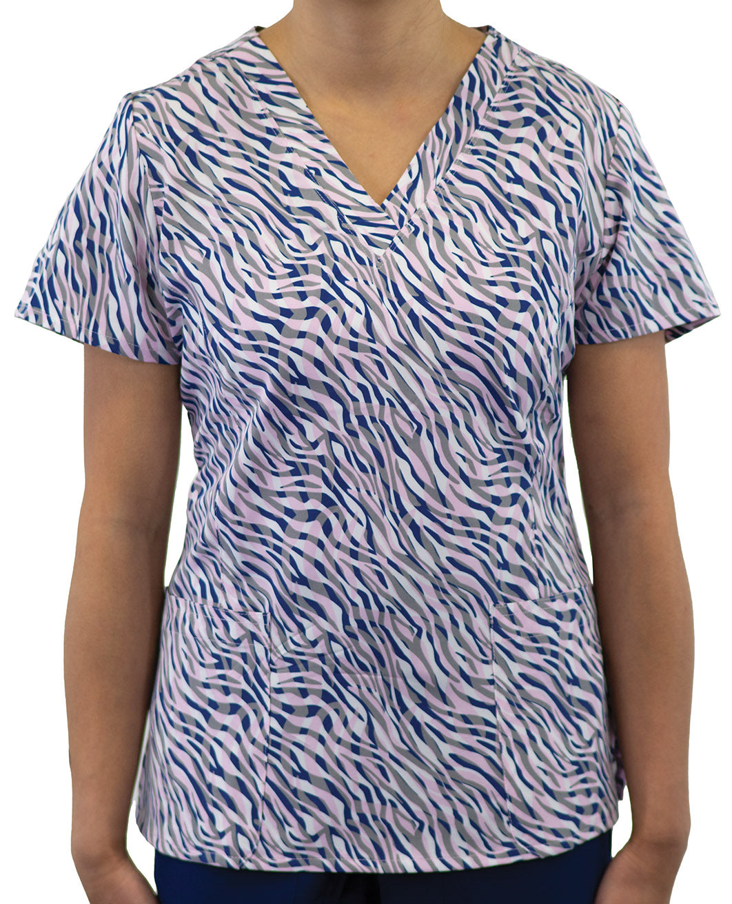 Maevn Prints 1767 Women's V-Neck Print Top