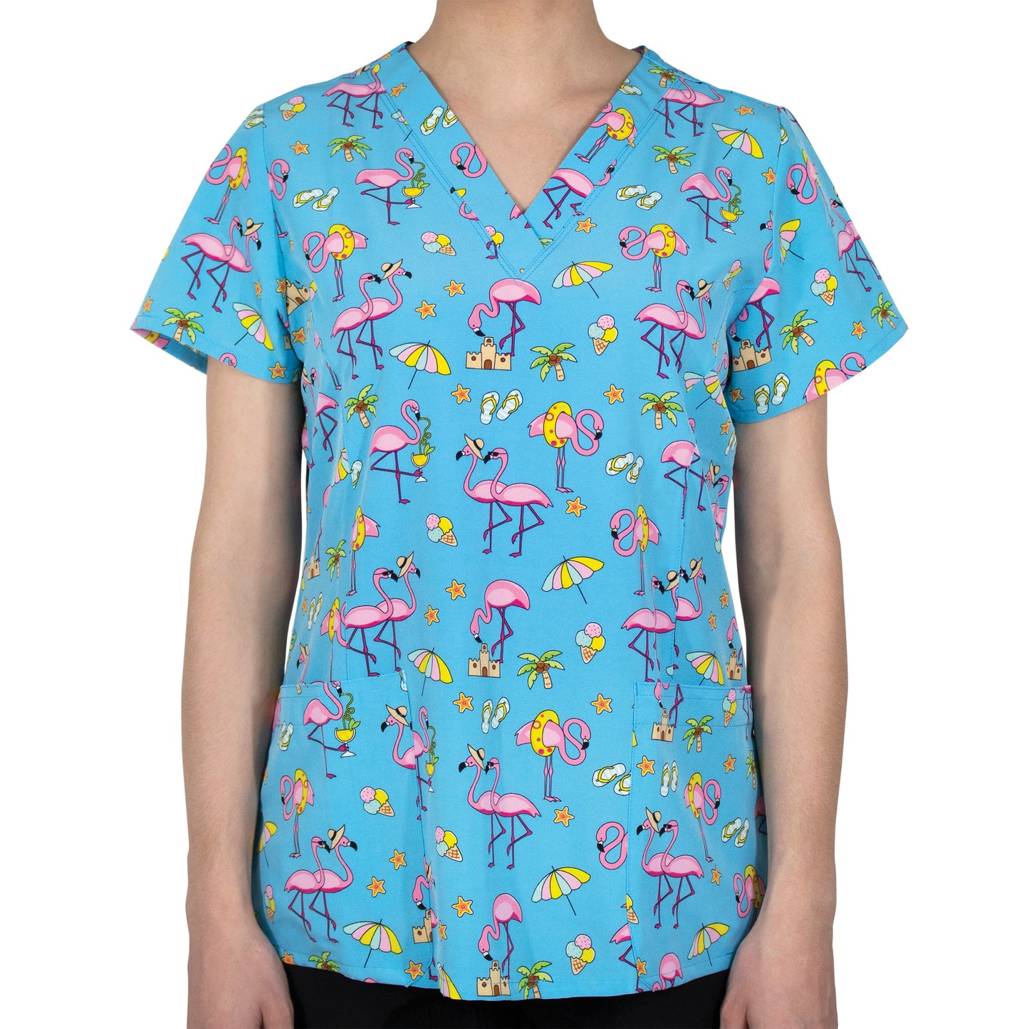 Maevn Prints 1767 Women's V-Neck Print Top