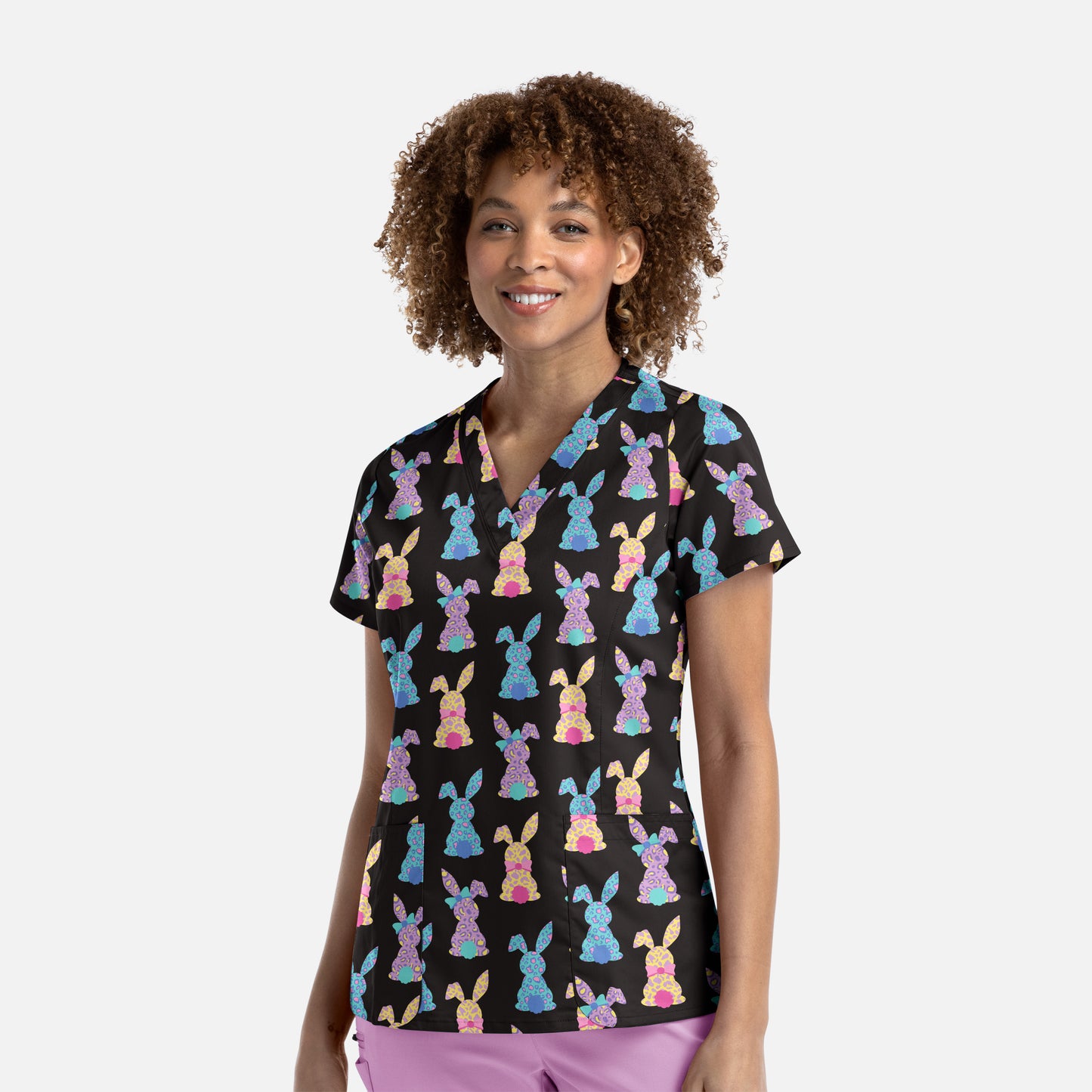 Maevn Prints 1767 Women's V-Neck Print Top