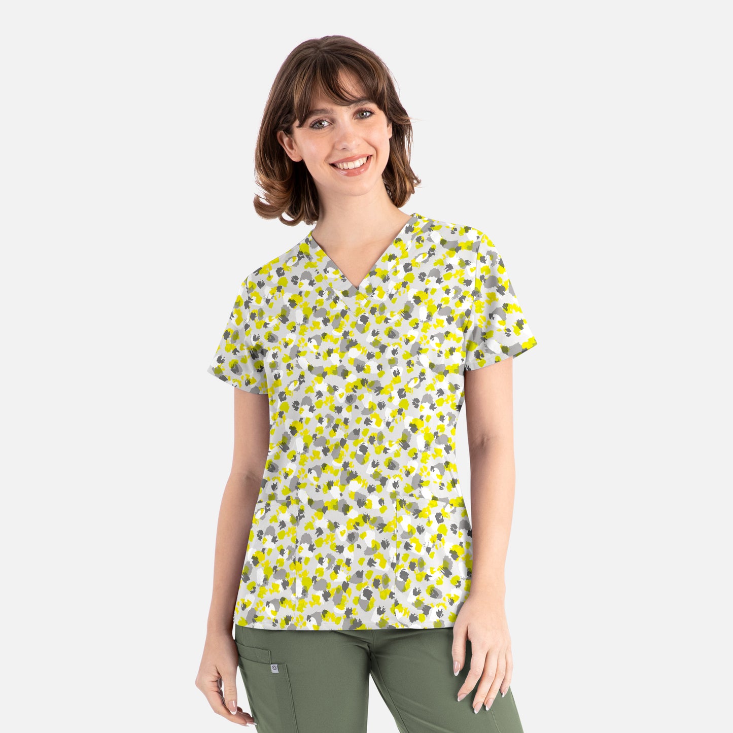 Maevn Prints 1767 Women’s V-Neck Print Top