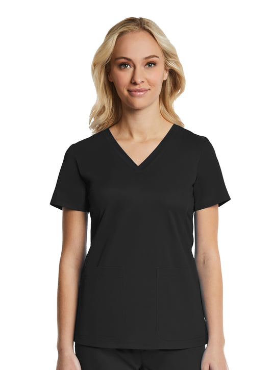Maevn EON Sport 1768 Women's Multi-Pocket V-neck Top