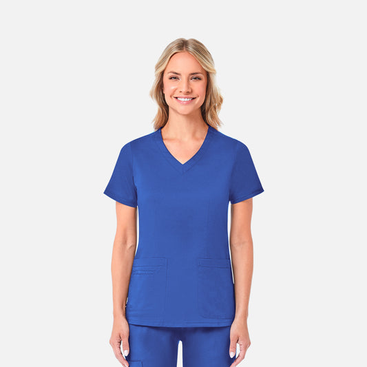 Maevn Blossom 1802 Curved V-Neck Top