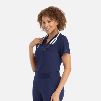 Maevn Focus 20301 Women’s Banded V-Neck Top