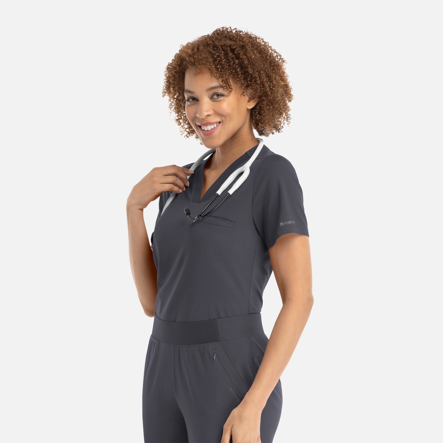 Maevn Focus 20301 Women’s Banded V-Neck Top