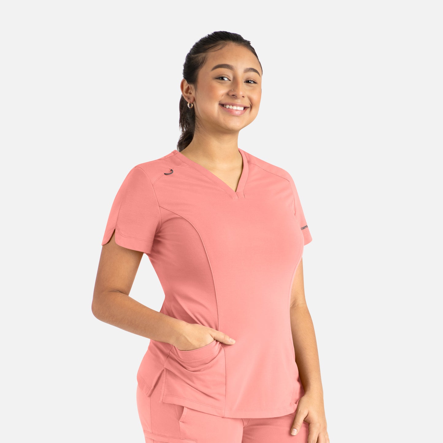 Maevn Focus 20302 Women’s Curved V-Neck Top