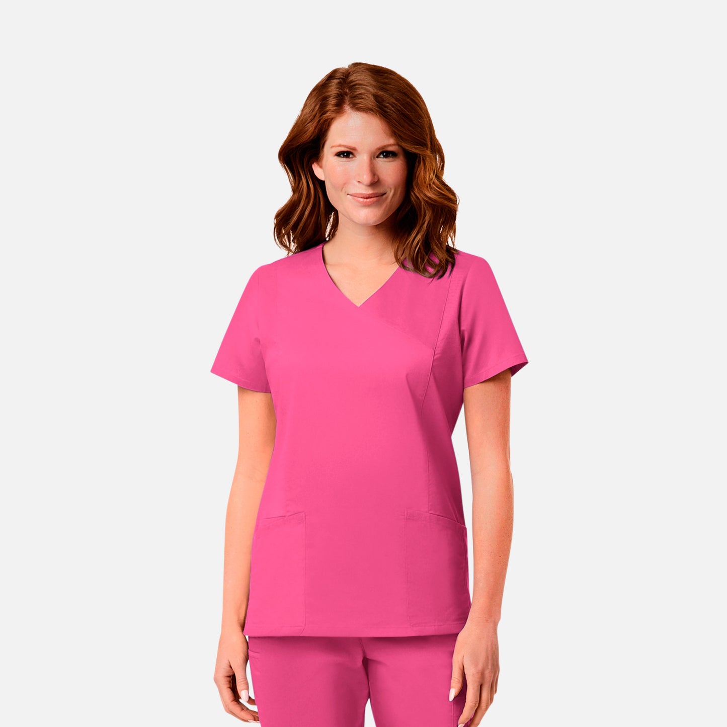 Maevn Blossom Signature 2102 Ladies Mesh Pocket Mock Wrap Top