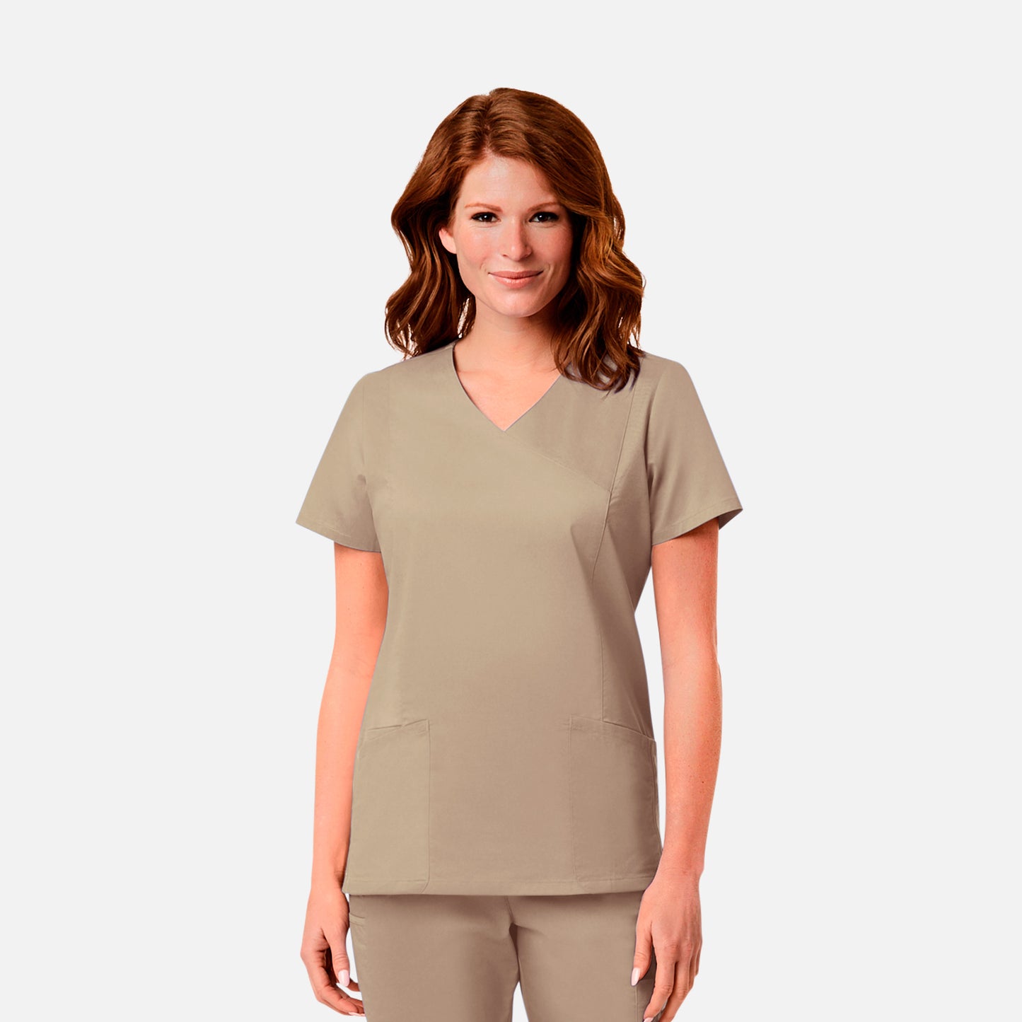 Maevn Blossom Signature 2102 Ladies Mesh Pocket Mock Wrap Top