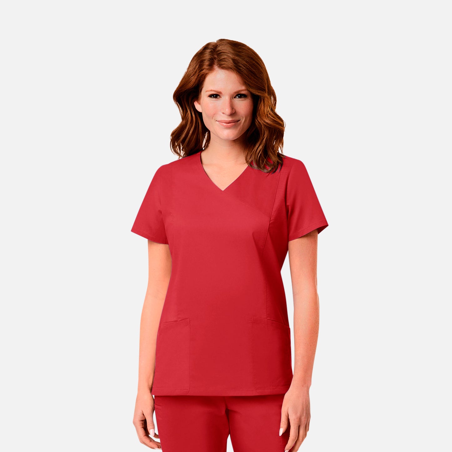 Maevn Blossom Signature 2102 Ladies Mesh Pocket Mock Wrap Top