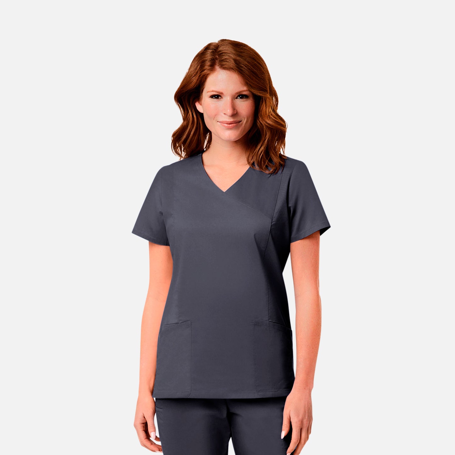 Maevn Blossom Signature 2102 Ladies Mesh Pocket Mock Wrap Top