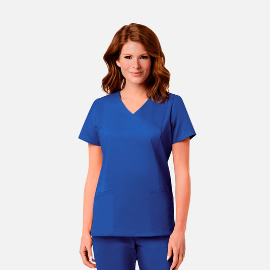 Maevn Blossom Signature 2102 Ladies Mesh Pocket Mock Wrap Top