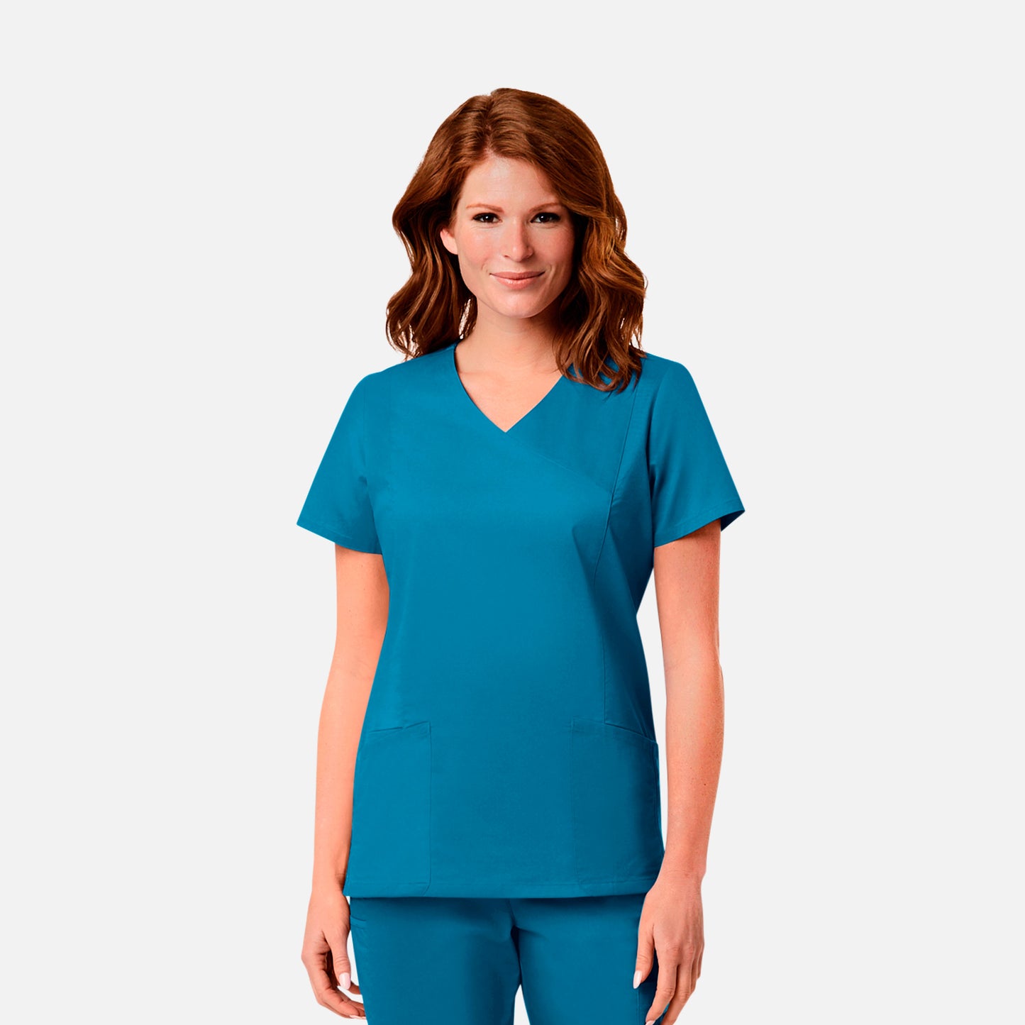 Maevn Blossom Signature 2102 Ladies Mesh Pocket Mock Wrap Top