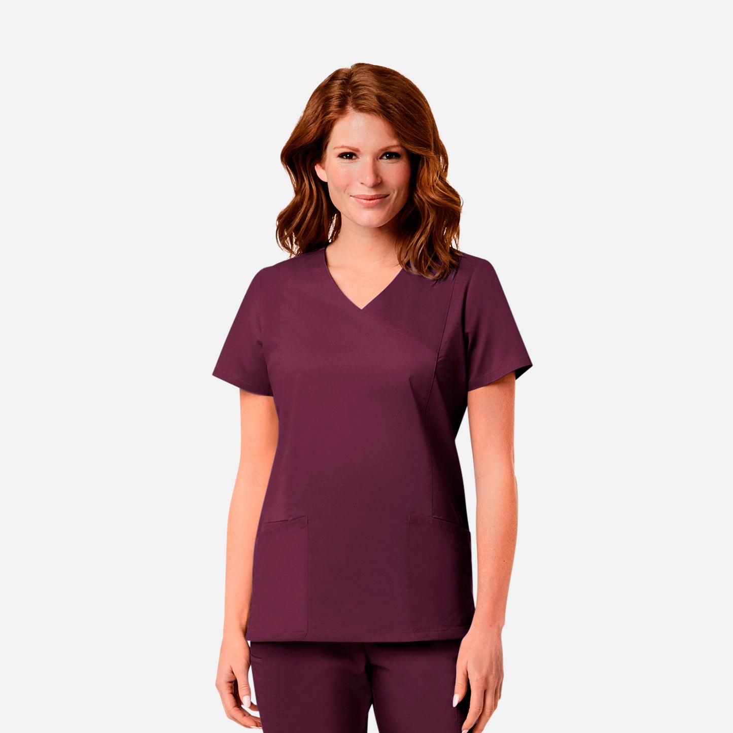 Maevn Blossom Signature 2102 Ladies Mesh Pocket Mock Wrap Top