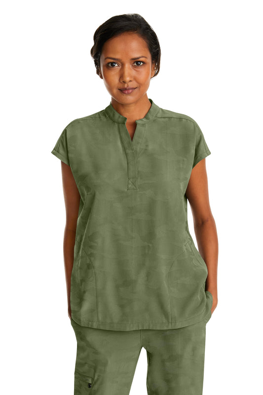 Healing Hands Purple Label Plus Size 2352 Journey Camo Top