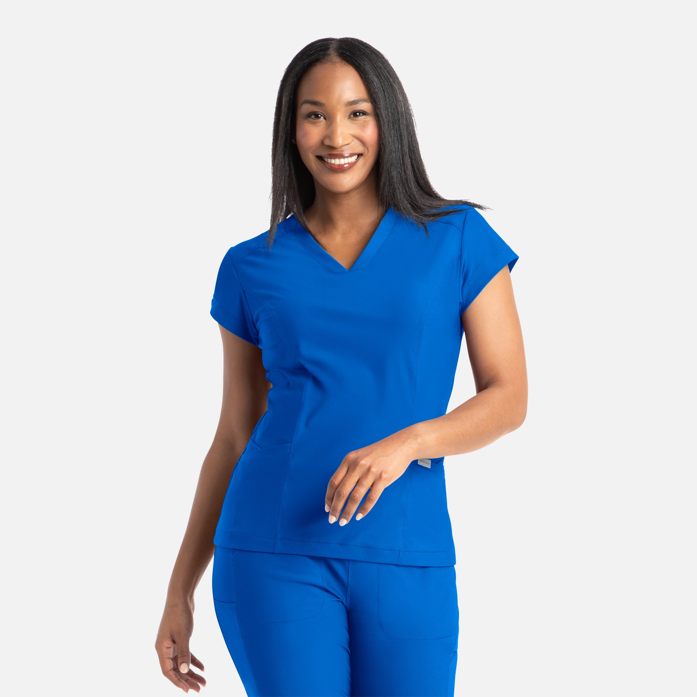 Maevn Embrace 2501 Zoe - Banded V-Neck Top – The Uniform Shoppe