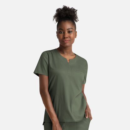 Maevn Matrix 3504 Women's Notched Crew Neck Top