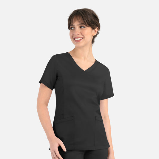 Maevn Matrix 3701 Women's Curved Mock Wrap Top
