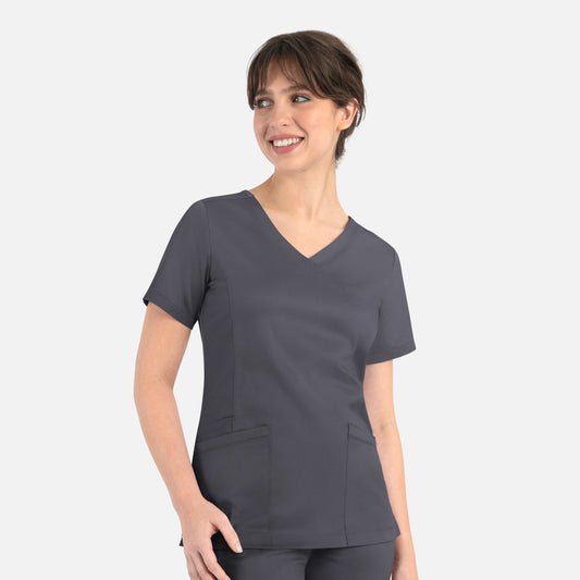 Maevn Matrix 3701 Women's Curved Mock Wrap Top