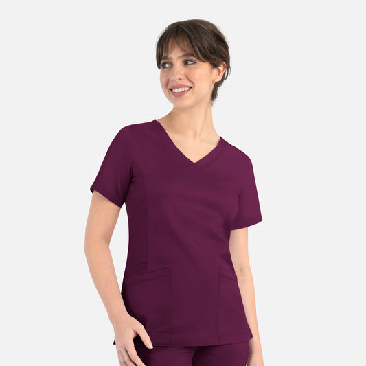 Maevn Matrix 3701 Women's Curved Mock Wrap Top