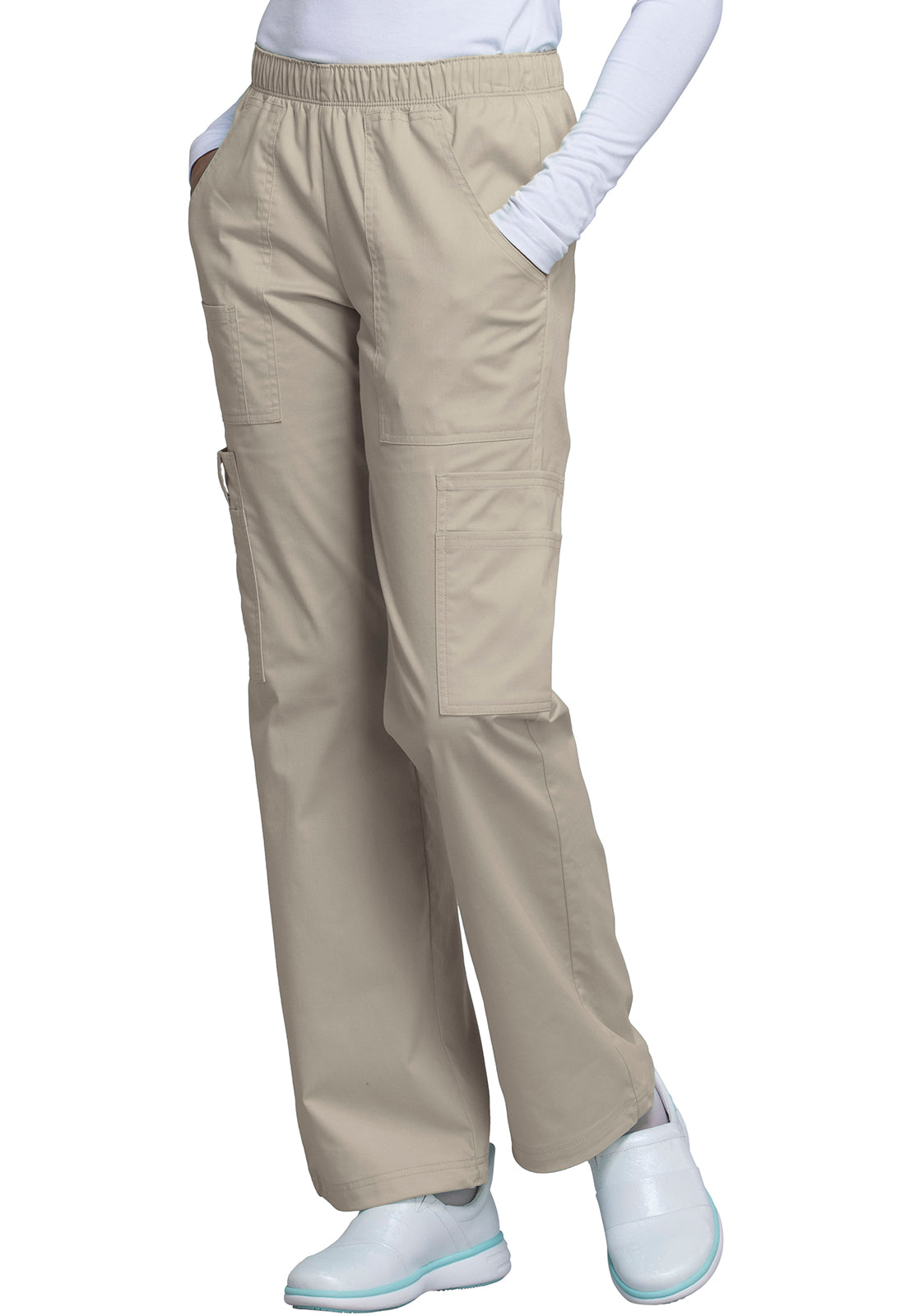 Cherokee WW Core Stretch Women's 4005 Mid Rise Pull-On Cargo Pant