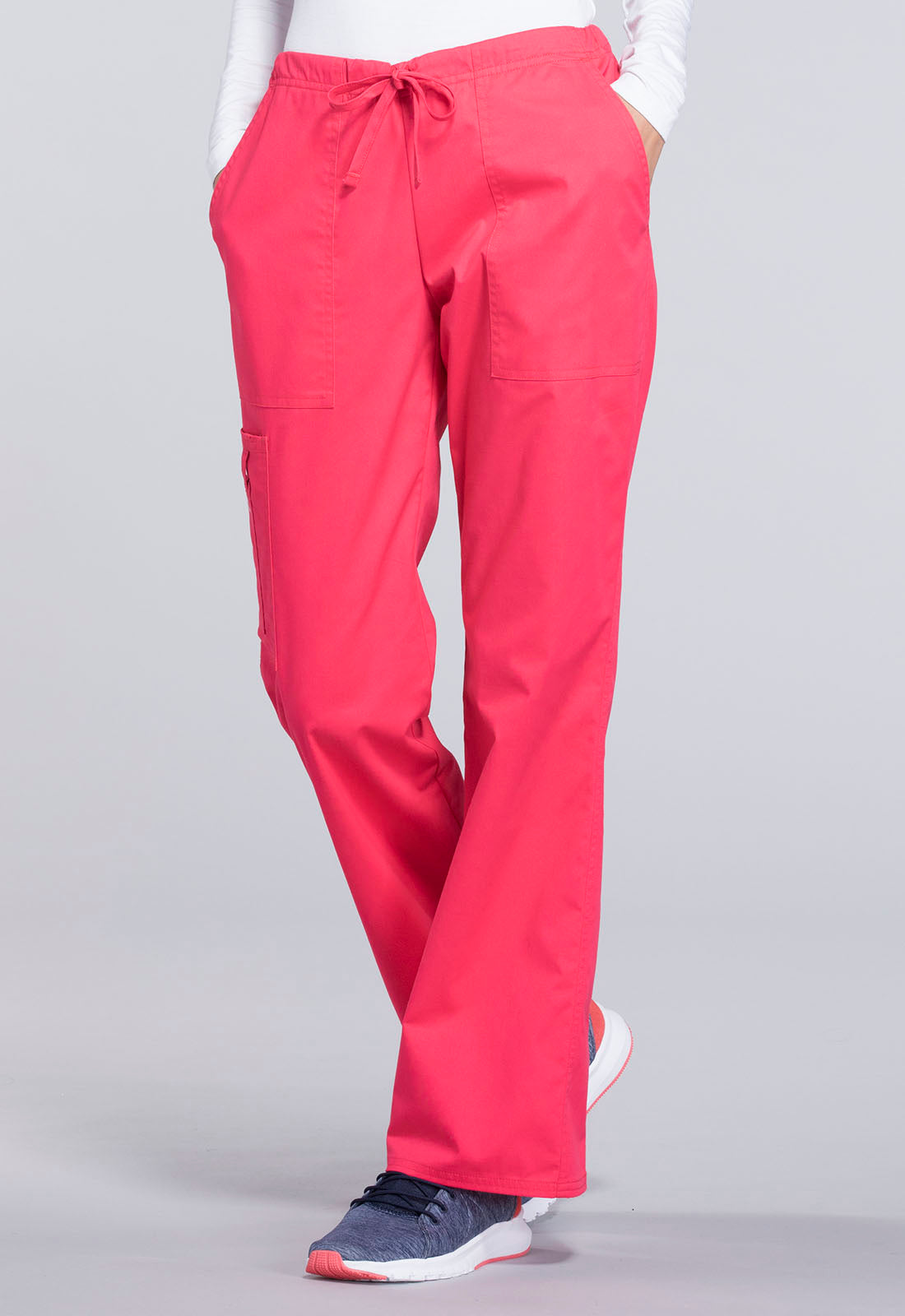 Cherokee WW Core Stretch Women's 4044 Mid Rise Drawstring Cargo Pant