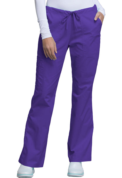 Cherokee WW Core Stretch Women's 4044 Mid Rise Drawstring Cargo Pant