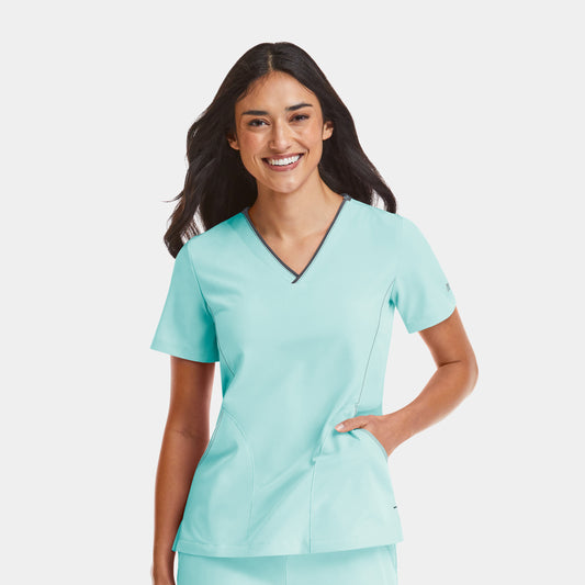 Maevn Matrix Impulse 4510 Women's Contrast V-Neck Top
