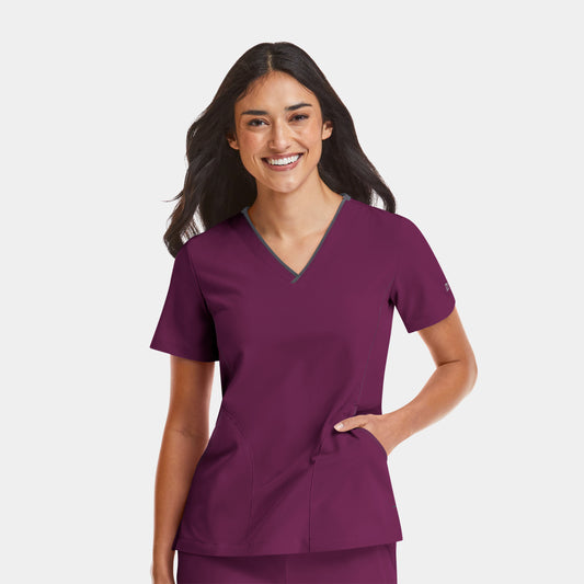 Maevn Matrix Impulse 4510 Women's Contrast V-Neck Top
