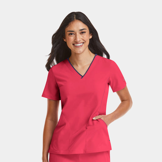 Maevn Matrix Impulse 4510 Women's Contrast V-Neck Top