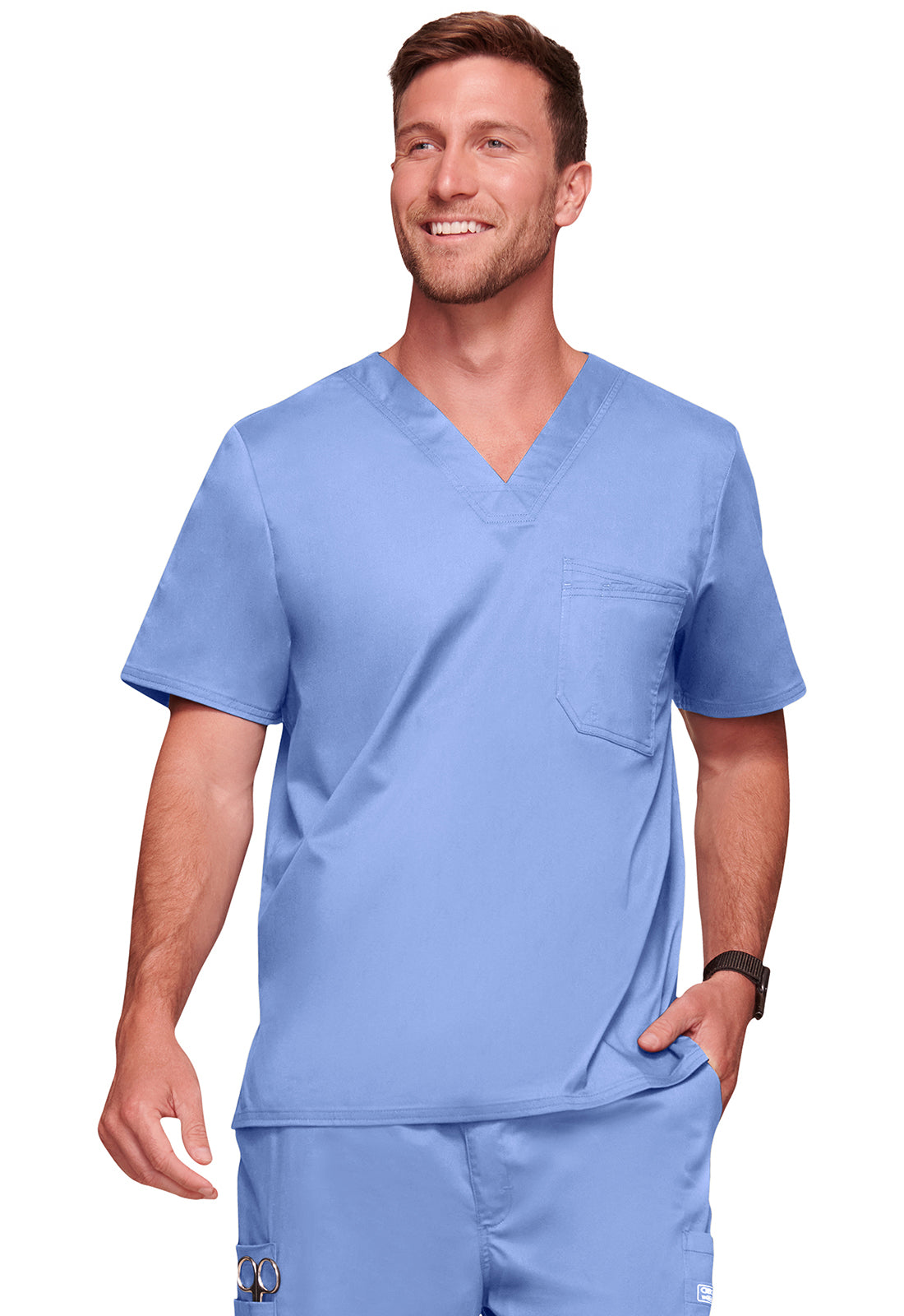 WW Core Stretch Men's 4743 Men's Tuckable V-Neck Top