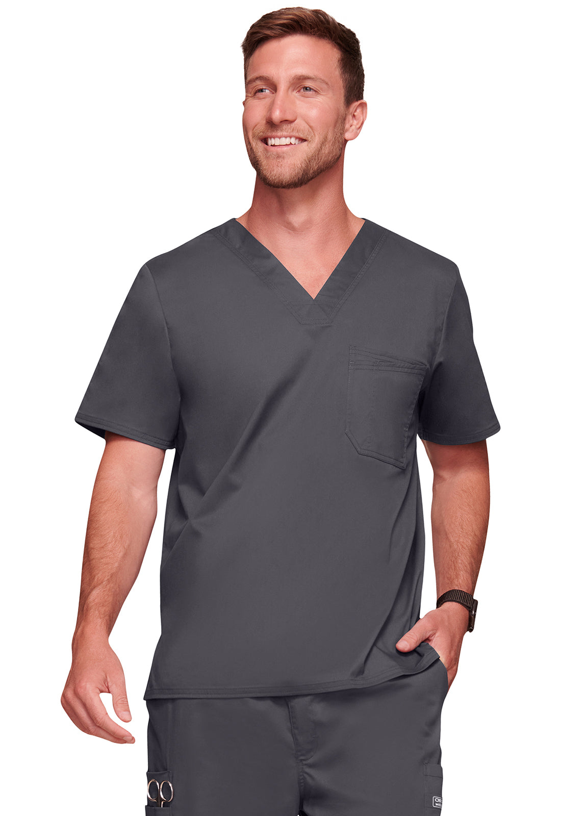 WW Core Stretch Men's 4743 Men's Tuckable V-Neck Top