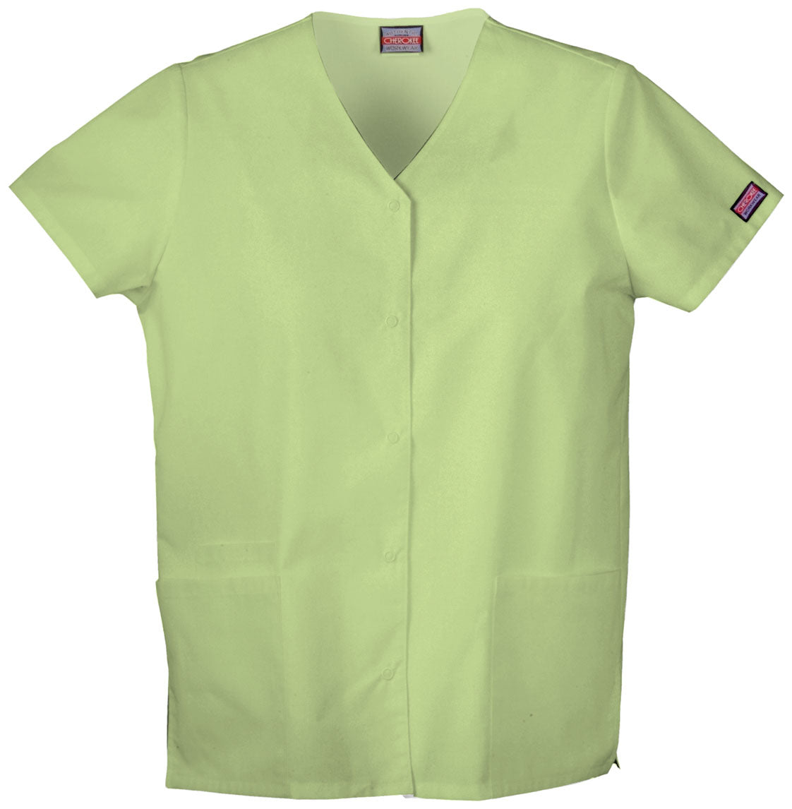 Cherokee WW Originals Women's 4770 Snap Front V-Neck Top