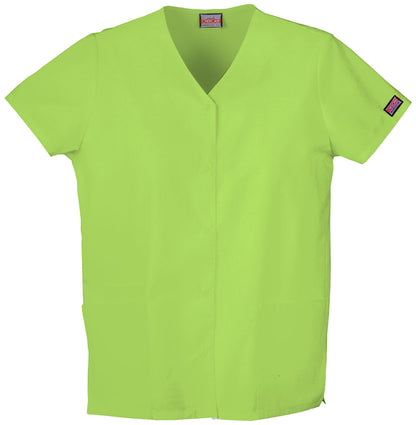 Cherokee WW Originals Women's 4770 Snap Front V-Neck Top