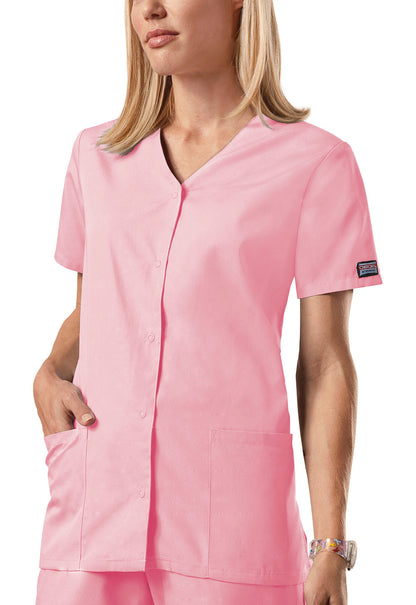 Cherokee WW Originals Women's 4770 Snap Front V-Neck Top