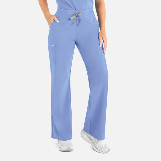 Maevn Momentum 5094 Women's High Waist Full Elastic Wide Leg Pant