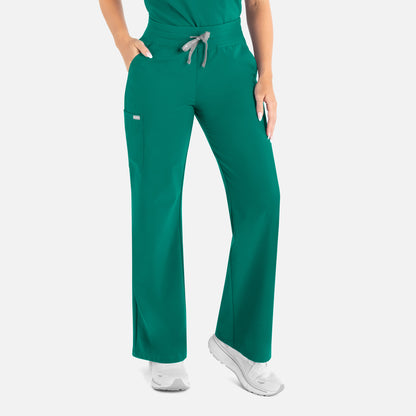 Maevn Momentum 5094 Women's High Waist Full Elastic Wide Leg Pant