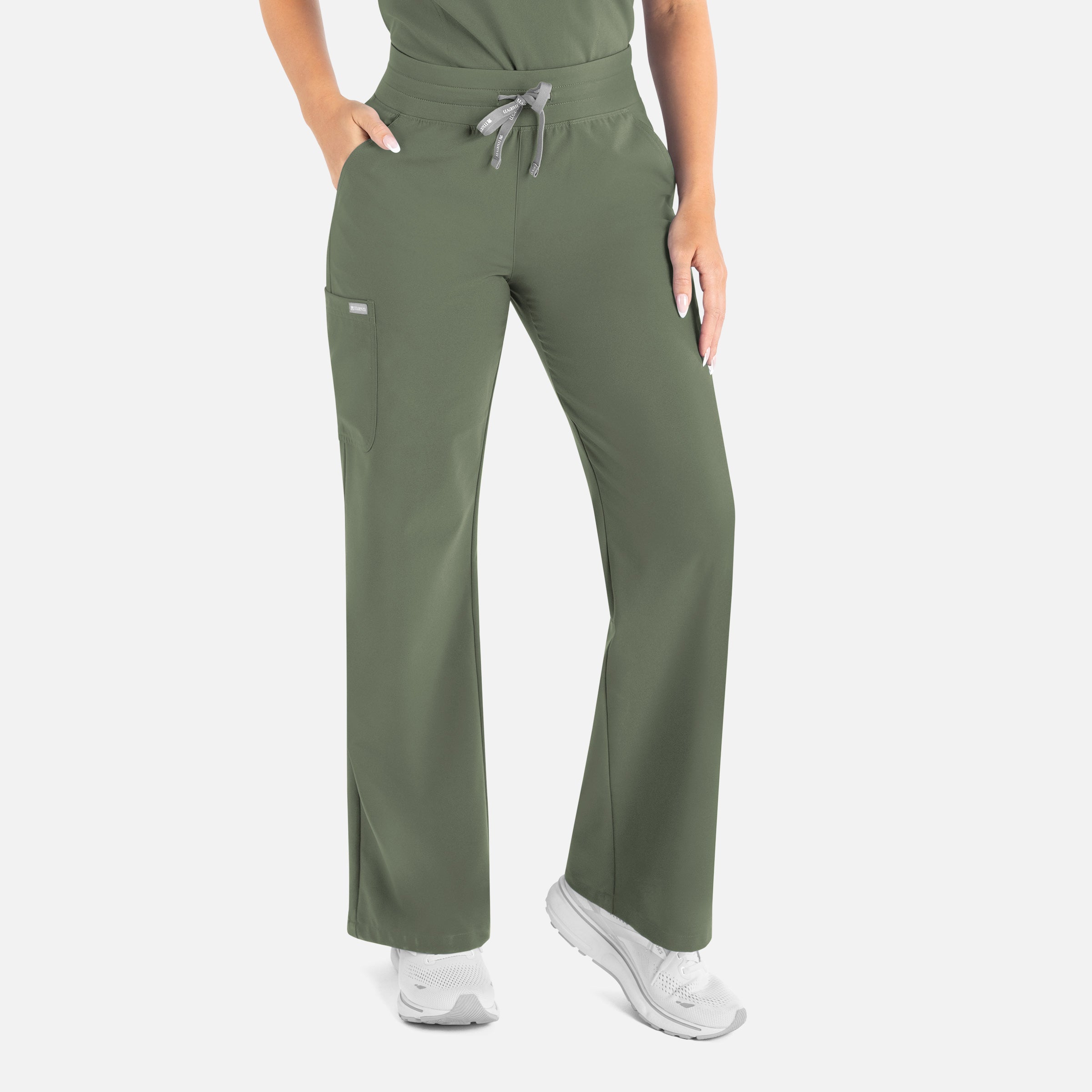 Maevn Momentum 5094 Women's High Waist Full Elastic Wide Leg Pant