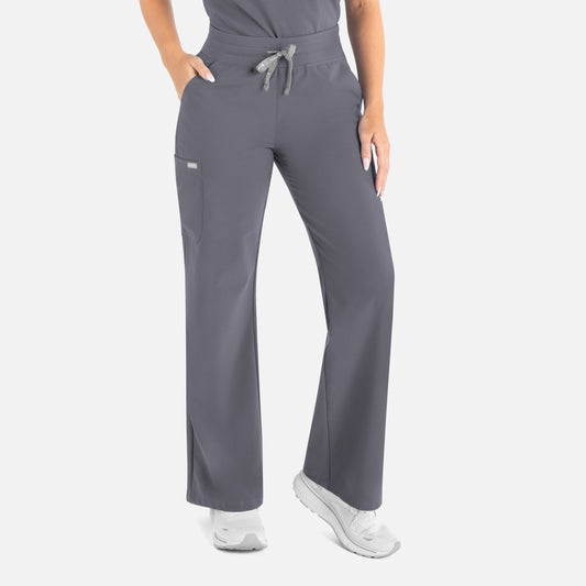 Maevn Momentum 5094 Women's High Waist Full Elastic Wide Leg Pant