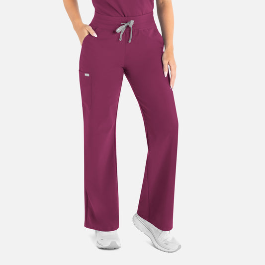 Maevn Momentum 5094 Women's High Waist Full Elastic Wide Leg Pant
