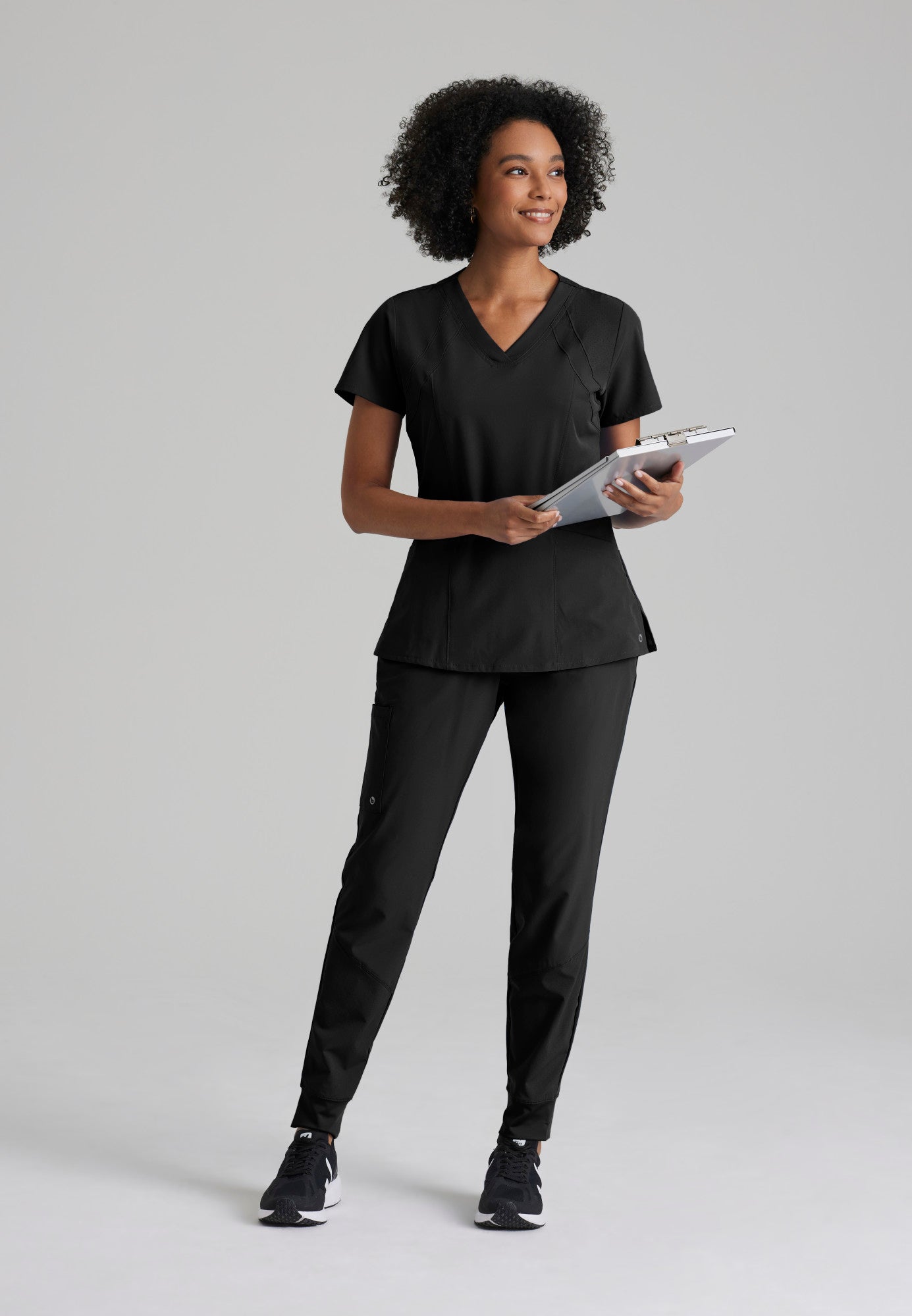 Barco One 5105 Racer 4-Pocket V-Neck Scrub Top