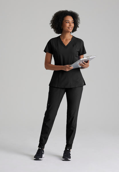 Barco One 5105 Racer 4-Pocket V-Neck Scrub Top