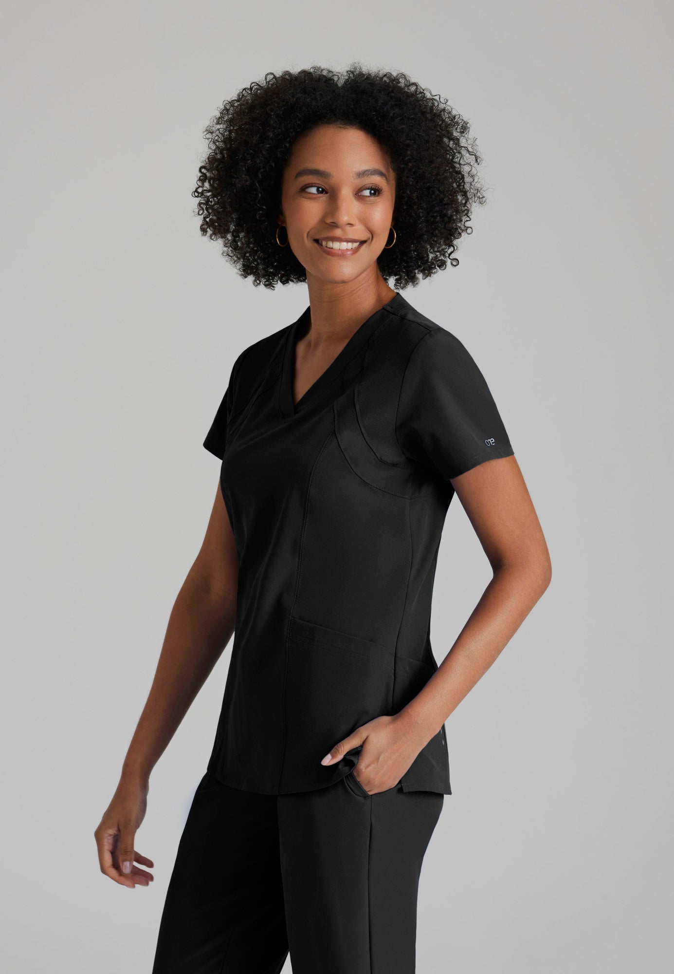 Barco One 5105 Racer 4-Pocket V-Neck Scrub Top